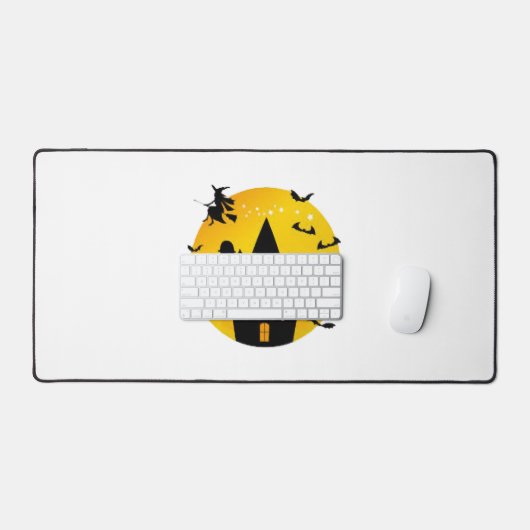 Halloween-Schloss Schreibtischunterlage (Tastatur & Maus)
