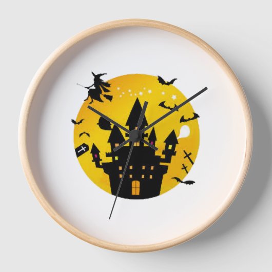 Halloween-Schloss Uhr (Vorderseite)