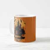 Halloween-Schloss unter Mondlicht Kaffeetasse (Vorderseite Links)