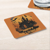 Halloween-Schloss unter Mondlicht Rechteckiger Pappuntersetzer (angewinkelt)