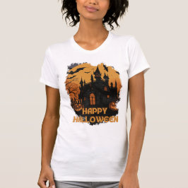 Halloween-Schloss unter Mondlicht T-Shirt