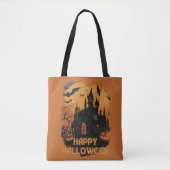 Halloween-Schloss unter Mondlicht Tasche (Vorderseite)