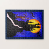 Halloween-Schlossbaum-Photo-Puzzle mit Geschenkbox Puzzle (Horizontal)