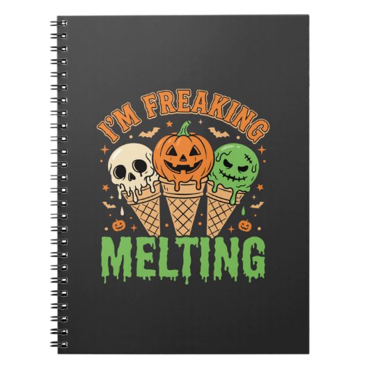 Halloween Schmelzendes Eis Notizblock (Vorderseite)