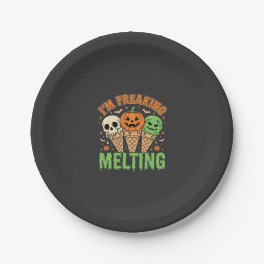 Halloween Schmelzendes Eis Pappteller (Vorderseite)