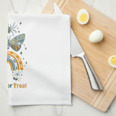 Halloween-Schmetterlinge, Regenbogen und Spinnen Geschirrtuch (Viertel Falte)