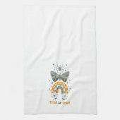 Halloween-Schmetterlinge, Regenbogen und Spinnen Geschirrtuch (Vertikal)