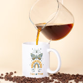 Halloween-Schmetterlinge, Regenbogen und Spinnen Kaffeetasse