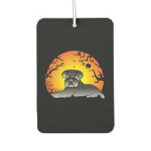 Halloween Schnauzer Dog Lover T - Shirt Autolufterfrischer (Vorderseite)