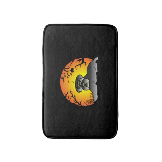 Halloween Schnauzer Dog Lover T-shirt Badematte (Vorderseite Vertikal)