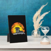 Halloween Schnauzer Dog Lover T - Shirt Fotoplatte (Seite)