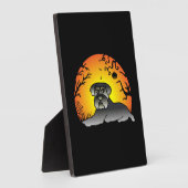 Halloween Schnauzer Dog Lover T - Shirt Fotoplatte (Seite)