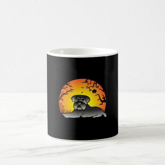 Halloween Schnauzer Dog Lover T - Shirt Kaffeetasse (Mittel)
