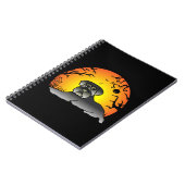 Halloween Schnauzer Dog Lover T - Shirt Notizblock (Linke Seite)