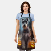 Halloween Schnauzer mit Pumpkins Beängstigend Schürze (Getragen)