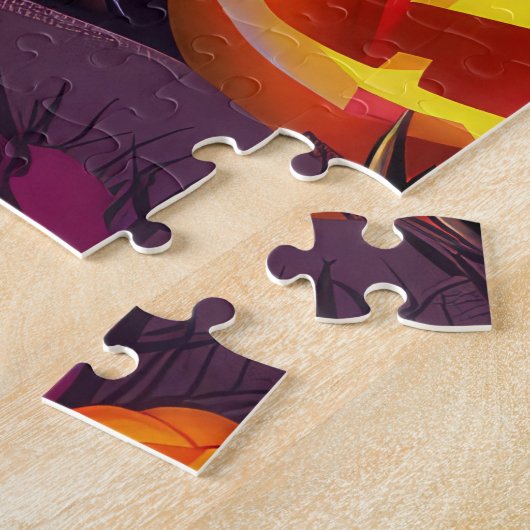 Halloween Schnauzer Vampire Pumpkins Beängstigend Puzzle (Seite)