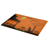 Halloween-Schneidebrett, Hexen, Vogelscheuche, Schneidebrett (Ecke)