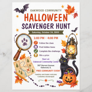 Halloween-Schnitzeljagd-Community-Flugblatt Flyer