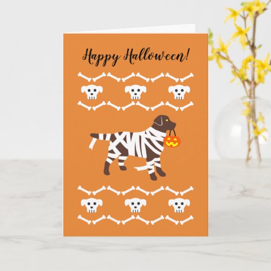 Halloween-Schokolade Karte (Gelbe Blume)