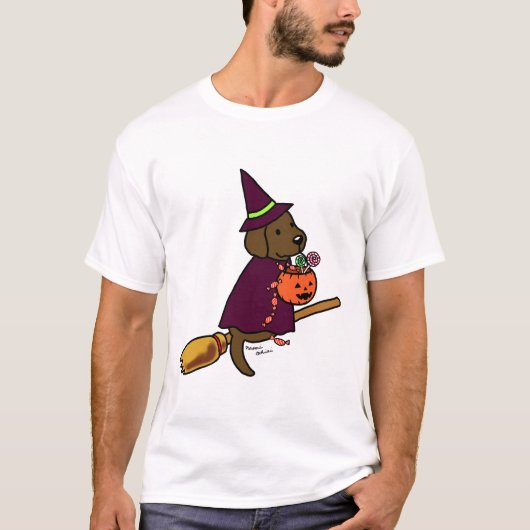 Halloween-Schokoladen-Labrador-Cartoon 1 T-Shirt (Vorderseite)