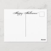 Halloween Schöne Hexe mit Familie Postkarte (Rückseite)