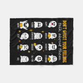 Halloween School Counselor Don't Ghost Your Feelin Fleecedecke (Vorderseite (Horizontal))