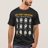 Halloween School Counselor Don't Ghost Your Feelin T-Shirt (Vorderseite)