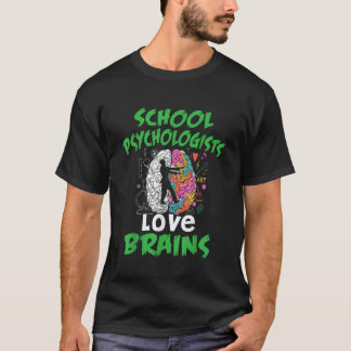 Halloween School Psychologen Liebe Gehirn T-Shirt