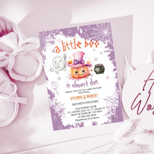 Halloween Schreck Mädchen Baby Shower Einladung