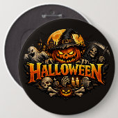 Halloween-Schrecken Button (Vorne & Hinten)