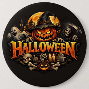 Halloween-Schrecken Button