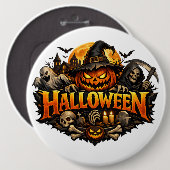 Halloween-Schrecken Button (Vorne & Hinten)