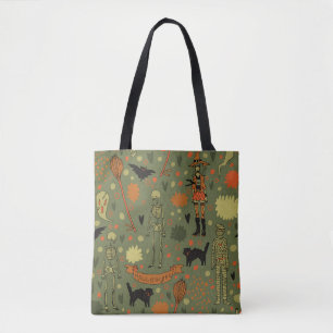 Halloween-Schrecken: Gruseliger Vintage-Mix Tasche