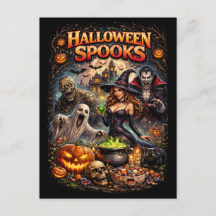 Halloween-Schrecken Postkarte