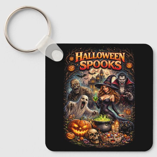 Halloween-Schrecken Schlüsselanhänger (Vorderseite)