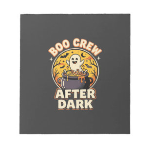 Halloween-Schreckens-Crew-Abzeichen Notizblock