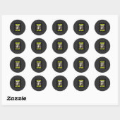 Halloween-Schreckens-Mail-Express Runder Aufkleber (Blatt)