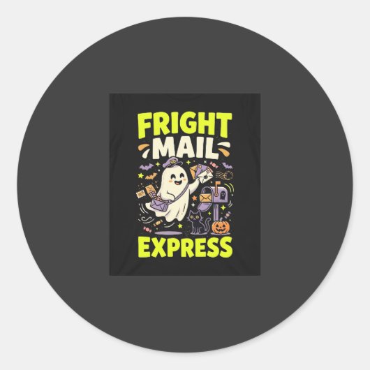 Halloween-Schreckens-Mail-Express Runder Aufkleber (Vorderseite)