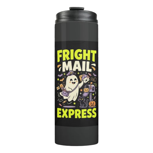 Halloween-Schreckens-Mail-Express Thermosbecher (Vorderseite)
