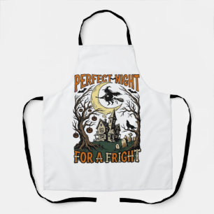 Halloween-Schreckenshexe Vintage Verzauberte Nacht Schürze