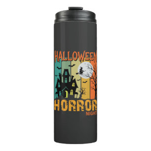 Halloween-Schreckensnacht Spukhaus Vektor_1 Thermosbecher