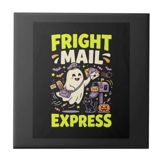Halloween-Schreckenspost-Express Fliese (Vorderseite)