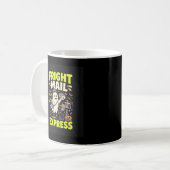 Halloween-Schreckenspost-Express Kaffeetasse (Vorderseite Links)