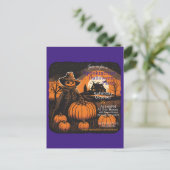 Halloween-Schreckenswache der Vogelscheuche Postkarte (Stehend Vorderseite)