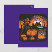 Halloween-Schreckenswache der Vogelscheuche Postkarte (Vorne/Hinten)