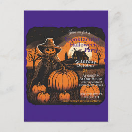 Halloween-Schreckenswache der Vogelscheuche Postkarte