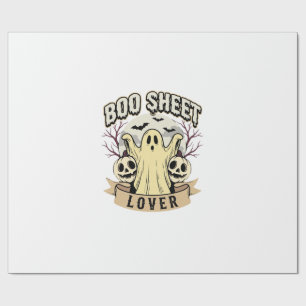 Halloween Schreckgespenst Liebhaber Geist Mond Geschenkpapier