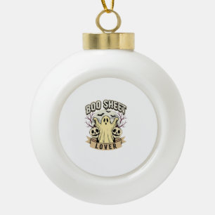 Halloween Schreckgespenst Liebhaber Geist Mond Keramik Kugel-Ornament