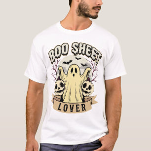 Halloween Schreckgespenst Liebhaber Geist Mond T-Shirt
