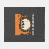 Halloween-Schreckgespenst-Silhouette Fleecedecke (Vorderseite (Horizontal))